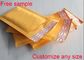 O enviamento amarelo do papel de embalagem envolve o selo autoadesivo Logo Printing Available